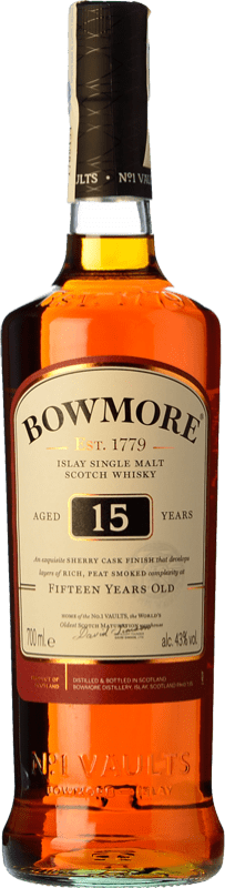 81,95 € | Односолодовый виски Morrison's Bowmore Darkest Айла Объединенное Королевство 15 Лет 70 cl