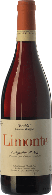 14,95 € Free Shipping | Red wine Braida Limonte D.O.C. Grignolino d'Asti Piemonte Italy Grignolino Bottle 75 cl