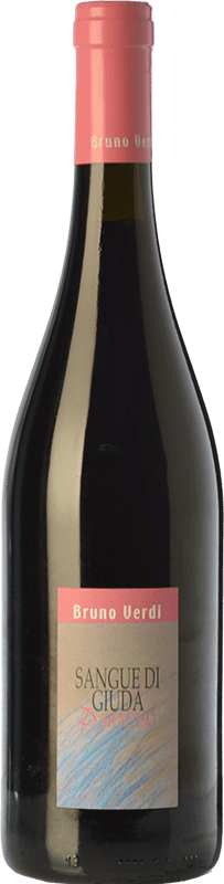 9,95 € Free Shipping | Sweet wine Bruno Verdi Sangue di Giuda Paradiso D.O.C. Oltrepò Pavese Lombardia Italy Barbera, Croatina, Rara Bottle 75 cl