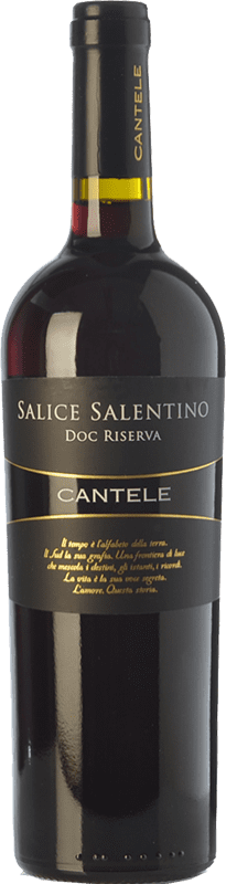 13,95 € Free Shipping | Red wine Cantele Riserva Reserva D.O.C. Salice Salentino Puglia Italy Negroamaro Bottle 75 cl