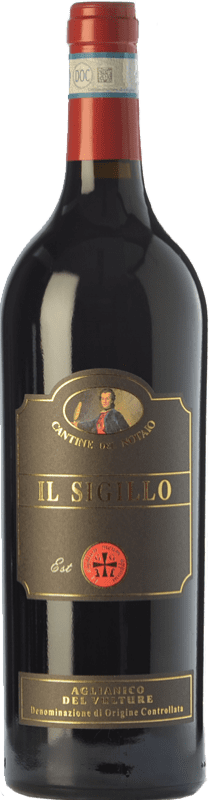 Бесплатная доставка | Красное вино Cantine del Notaio Il Sigillo D.O.C. Aglianico del Vulture Базиликата Италия Aglianico — Аглианико 75 cl