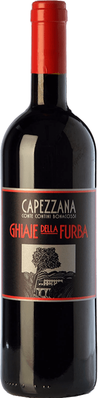 Free Shipping | Red wine Capezzana Ghiaie della Furba I.G.T. Toscana Tuscany Italy Merlot, Syrah, Cabernet Sauvignon Organic 75 cl