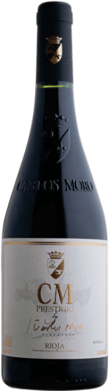 32,95 € | Red wine Carlos Moro Prestigio Aged D.O.Ca. Rioja The Rioja Spain Tempranillo Bottle 75 cl