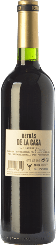 17,95 € Free Shipping | Red wine Castaño Detrás de la Casa Crianza D.O. Yecla Region of Murcia Spain Monastrell Bottle 75 cl