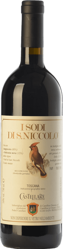 Kostenloser Versand | Rotwein Castellare di Castellina I Sodi di S. Niccolò I.G.T. Toscana Toskana Italien Sangiovese, Schwarzer Malvasier 75 cl