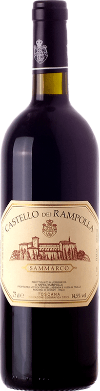 Бесплатная доставка | Красное вино Castello dei Rampolla Sammarco I.G.T. Toscana Тоскана Италия Cabernet Sauvignon — Каберне Совиньон, Sangiovese — Санджовезе 75 cl