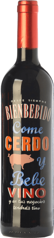 Envío gratis | Vino Tinto Castillo de Maetierra Come Cerdo y Bebe Vino I.G.P. Vino de la Tierra Valles de Sadacia La Rioja España Tempranillo, Garnacha 75 cl