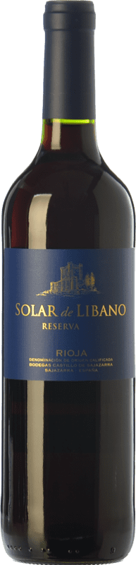 13,95 € Free Shipping | Red wine Castillo de Sajazarra Solar de Líbano Reserva D.O.Ca. Rioja The Rioja Spain Tempranillo, Grenache, Graciano Bottle 75 cl