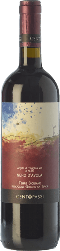 Free Shipping | Red wine Centopassi Argille di Tagghia Via di Sutta I.G.T. Terre Siciliane Sicily Italy Nero d'Avola Organic 75 cl