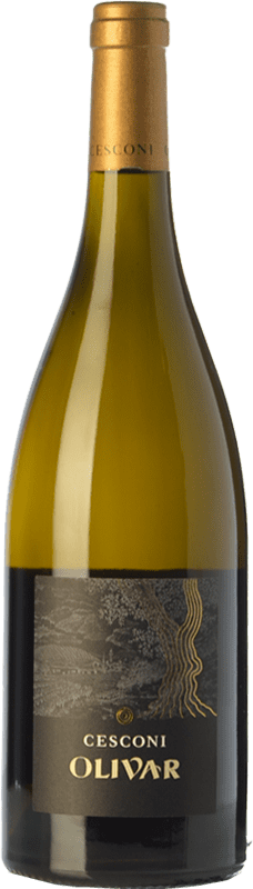 Free Shipping | White wine Cesconi Olivar I.G.T. Vigneti delle Dolomiti Trentino Italy Chardonnay, Pinot Grey, Pinot White Organic 75 cl
