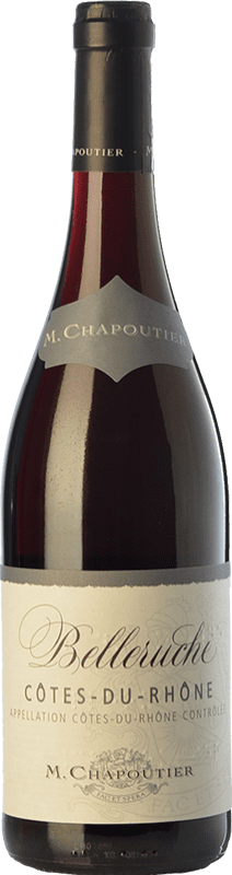 11,95 € Free Shipping | Red wine Chapoutier Belleruche Rouge Crianza A.O.C. Côtes du Rhône Rhône France Syrah, Grenache Bottle 75 cl
