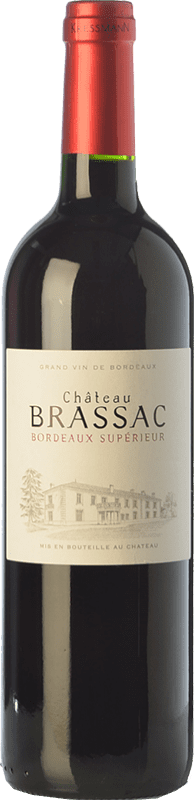 8,95 € | Красное вино Château Brassac Молодой A.O.C. Bordeaux Supérieur Бордо Франция Merlot, Cabernet Sauvignon, Cabernet Franc 75 cl