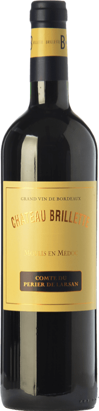 Бесплатная доставка | Красное вино Château Brillette A.O.C. Moulis-en-Médoc Бордо Франция Merlot — Мерло, Cabernet Sauvignon — Каберне Совиньон, Cabernet Franc — Каберне Фран, Petit Verdot 75 cl