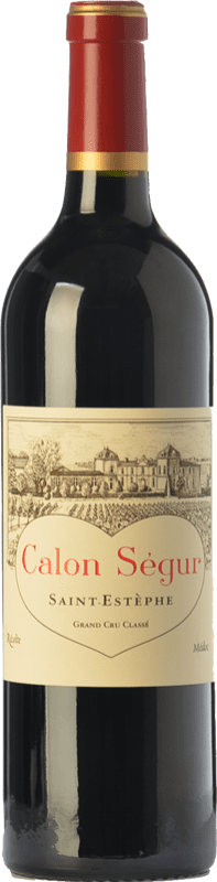 189,95 € Free Shipping | Red wine Château Calon Ségur Crianza A.O.C. Saint-Estèphe Bordeaux France Merlot, Cabernet Sauvignon, Petit Verdot Bottle 75 cl