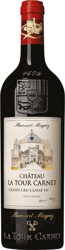 48,95 € | 红葡萄酒 Château La Tour Carnet Crianza — 陈酿 A.O.C. Haut-Médoc 波尔多 法国 Merlot — 梅洛, Cabernet Sauvignon — 赤霞珠, Cabernet Franc — 品丽珠, Petit Verdot 75 cl