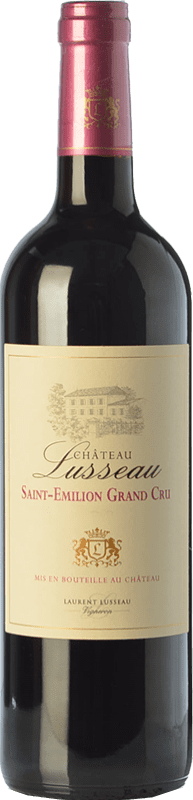 19,95 € | Red wine Château Lusseau Crianza A.O.C. Saint-Émilion Grand Cru Bordeaux France Merlot, Cabernet Sauvignon, Cabernet Franc Bottle 75 cl