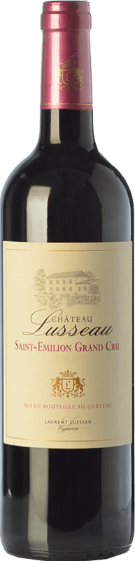 Free Shipping | Red wine Château Lusseau Aged A.O.C. Saint-Émilion Bordeaux France Merlot, Cabernet Sauvignon, Cabernet Franc 75 cl