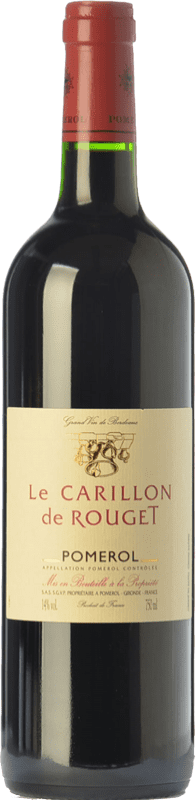 28,95 € | Red wine Château Rouget Le Carillon Aged A.O.C. Pomerol Bordeaux France Merlot, Cabernet Franc 75 cl