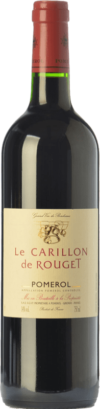 Kostenloser Versand | Rotwein Château Rouget Le Carillon Crianza — Kurze Fassreifung A.O.C. Pomerol Bordeaux Frankreich Merlot, Cabernet Franc 75 cl