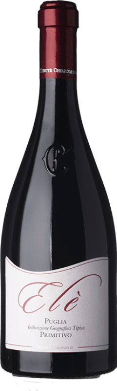 12,95 € Free Shipping | Red wine Chiaromonte Elè I.G.T. Puglia Puglia Italy Primitivo Bottle 75 cl