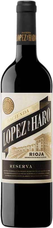 10,95 € | Red wine Hacienda López de Haro Reserva D.O.Ca. Rioja The Rioja Spain Tempranillo, Graciano Bottle 75 cl