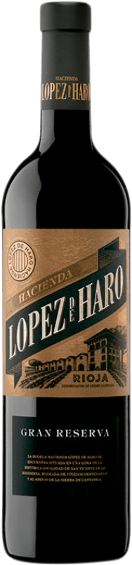 17,95 € | Красное вино Hacienda López de Haro Гранд Резерв D.O.Ca. Rioja Ла-Риоха Испания Tempranillo, Graciano 75 cl