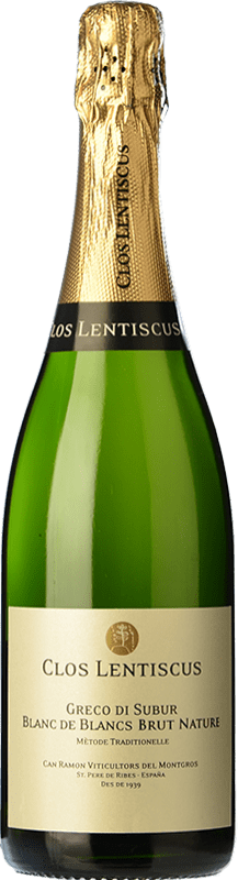 15,95 € Бесплатная доставка | Белое игристое Clos Lentiscus Blanc de Blancs Clàssic Природа Брута Резерв D.O. Penedès