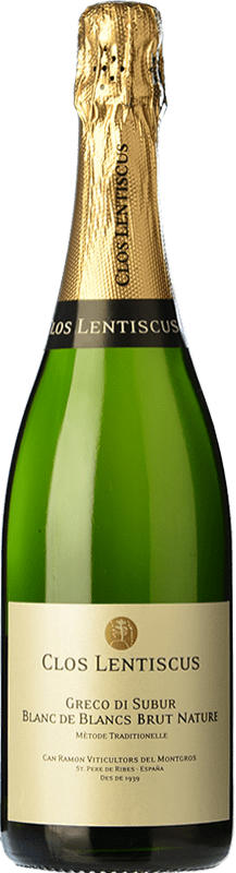 Envoi gratuit | Vin Mousseux Blanc Clos Lentiscus Blanc de Blancs Clàssic Brut Nature Réserve D.O. Penedès Catalogne Espagne Malvasía de Sitges 75 cl