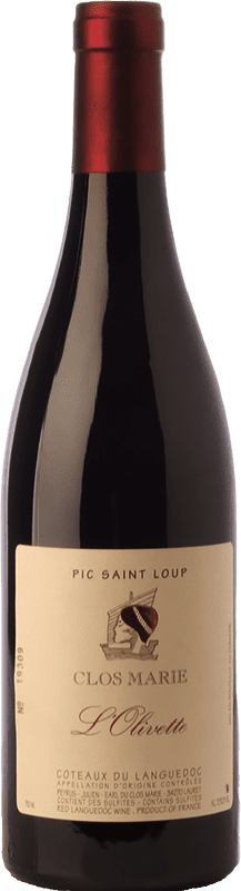 15,95 € | Red wine Clos Marie L'Olivette Crianza I.G.P. Vin de Pays Languedoc Languedoc France Grenache, Cinsault Bottle 75 cl
