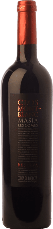 23,95 € | Red wine Clos Montblanc Masia Les Comes Aged D.O. Conca de Barberà Catalonia Spain Merlot, Cabernet Sauvignon Bottle 75 cl
