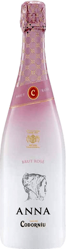 10,95 € | 玫瑰气泡酒 Codorníu Anna Rosé Sleever Print 香槟 D.O. Cava 加泰罗尼亚 西班牙 Pinot Black, Chardonnay 75 cl