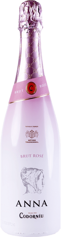 18,95 € Envio grátis | Espumante rosé Codorníu Anna Rosé Sleever Print Brut D.O. Cava