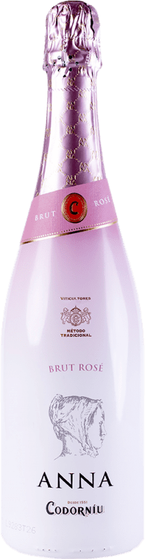 18,95 € Spedizione Gratuita | Spumante rosato Codorníu Anna Rosé Sleever Print Brut D.O. Cava