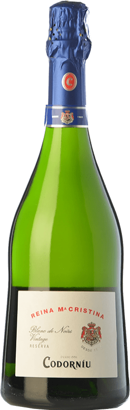 Envoi gratuit | Blanc mousseux Codorníu Reina María Cristina Blanc de Noirs Réserve D.O. Cava Catalogne Espagne Pinot Noir 75 cl