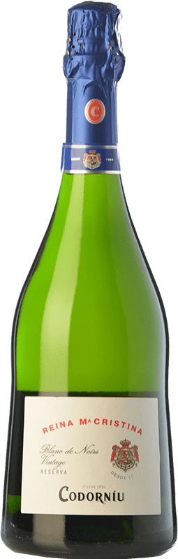 Envoi gratuit | Vin Mousseux Blanc Codorníu Reina María Cristina Blanc de Noirs Réserve D.O. Cava Catalogne Espagne Pinot Noir 75 cl