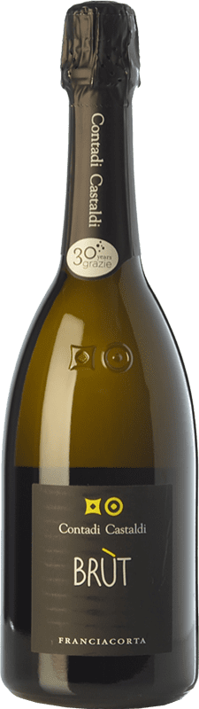 送料無料 | 白スパークリングワイン Contadi Castaldi Brut D.O.C.G. Franciacorta ロンバルディア イタリア Pinot Black, Chardonnay, Pinot White 75 cl