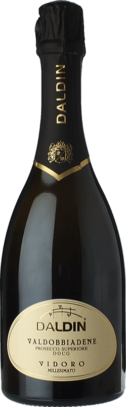 Бесплатная доставка | Белое игристое DalDin Vidoro D.O.C.G. Prosecco di Conegliano-Valdobbiadene Treviso Италия Glera 75 cl