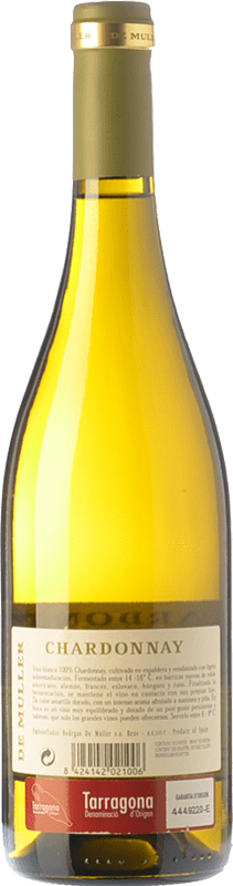 10,95 € Free Shipping | White wine De Muller Crianza D.O. Tarragona Catalonia Spain Chardonnay Bottle 75 cl