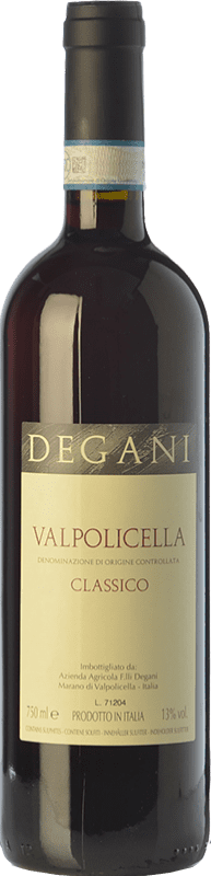 9,95 € | Vinho tinto Degani Classico D.O.C. Valpolicella Vêneto Itália Corvina, Rondinella, Corvinone 75 cl