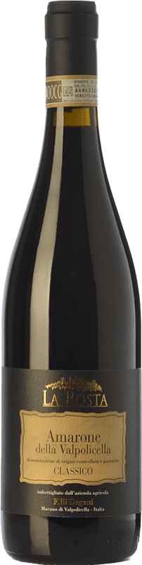 41,95 € Free Shipping | Red wine Degani La Rosta D.O.C.G. Amarone della Valpolicella Veneto Italy Corvina, Rondinella, Molinara, Oseleta Bottle 75 cl