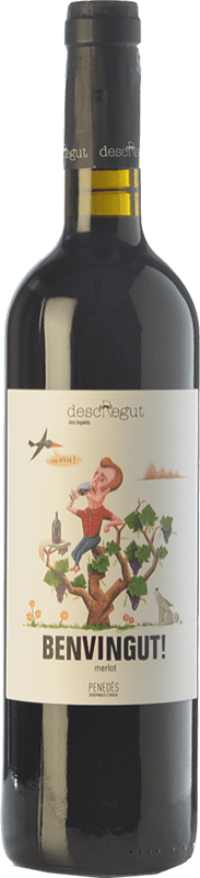 12,95 € | Red wine Descregut Benvingut Joven D.O. Penedès Catalonia Spain Merlot Bottle 75 cl