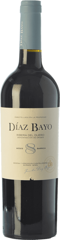 11,95 € Free Shipping | Red wine Díaz Bayo Nuestro Roble D.O. Ribera del Duero Castilla y León Spain Tempranillo Bottle 75 cl