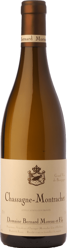 Free Shipping | White wine Bernard Moreau Chassagne-Montrachet Aged A.O.C. Bourgogne Burgundy France Chardonnay 75 cl