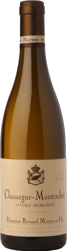 Free Shipping | White wine Bernard Moreau Chassagne-Montrachet 1 Cru Morgeot Aged A.O.C. Chassagne-Montrachet Burgundy France Chardonnay 75 cl
