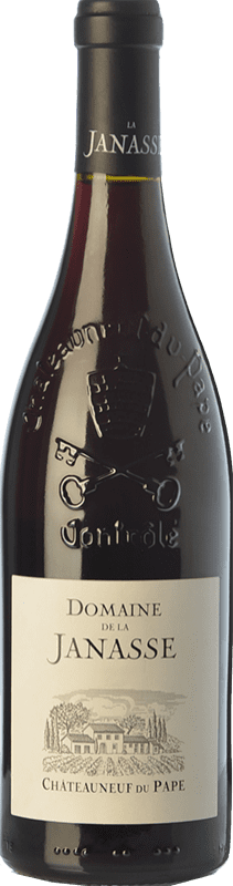 49,95 € | Red wine Domaine La Janasse Aged A.O.C. Châteauneuf-du-Pape Rhône France Syrah, Grenache, Mourvèdre, Cinsault Bottle 75 cl