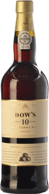 Envio grátis | Vinho fortificado Dow's Port Tawny I.G. Porto Porto Portugal Touriga Franca, Touriga Nacional, Tinta Roriz, Tinta Cão, Tinta Barroca 10 Anos 75 cl