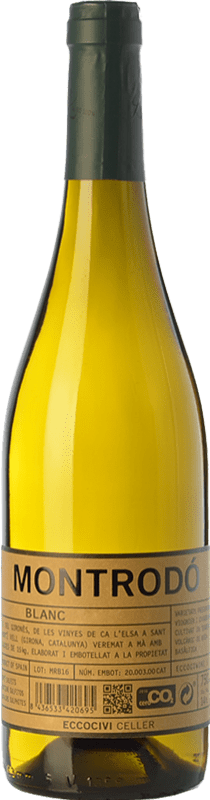 11,95 € Free Shipping | White wine Eccociwine Montrodó Blanc Spain Viognier, Chardonnay Bottle 75 cl