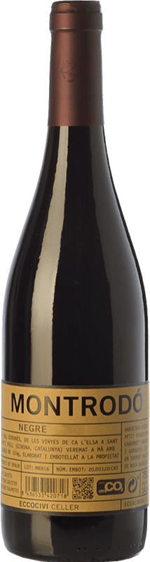 8,95 € Free Shipping | Red wine Eccociwine Montrodó Negre Joven Spain Merlot, Cabernet Sauvignon, Cabernet Franc, Petit Verdot Bottle 75 cl