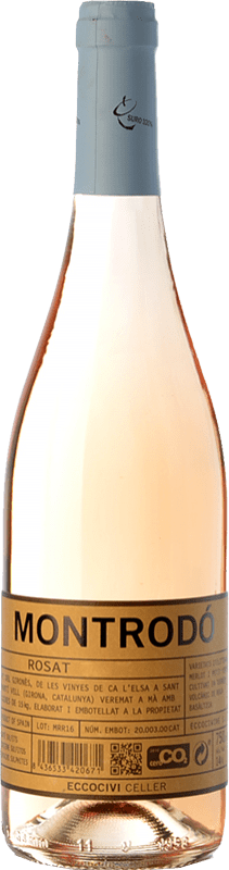 9,95 € | 玫瑰酒 Eccociwine Montrodó Rosat 西班牙 Merlot, Petit Verdot 75 cl