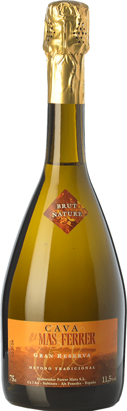 Envoi gratuit | Blanc mousseux El Mas Ferrer Brut Nature Grande Réserve D.O. Cava Catalogne Espagne Macabeo, Xarel·lo, Parellada 75 cl